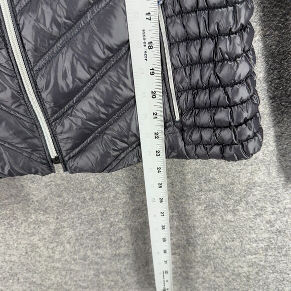 Laundry Puffer Jacket Women M Medium Black Down Full Zip Hooded Long Sleeve - Picture 4 of 7